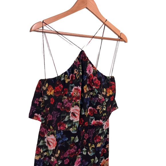 Aidan Aidan Mattox Halter Jumpsuit Multi Floral Printed Size 0 - Picture 6 of 8